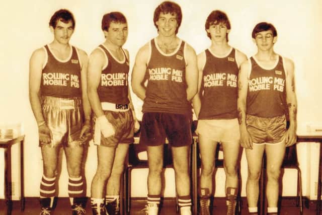 The original Bilton Hall boxing squad, in 1985.