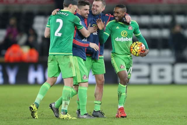Sunderland celebrate victory over Swansea