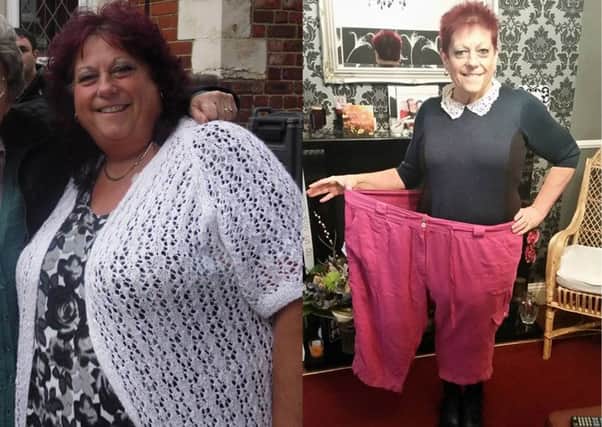 Alison Berry has lost so much weight that she could fit into one leg of the trousers she used to wear.