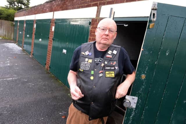 Disabled Paul Kelly's garage he rents from the council is due to be demolished
