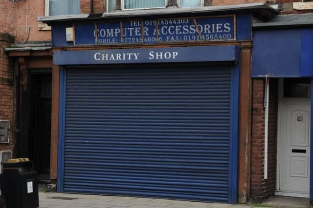 The former charity shop in Dean Road, South Shields, which Scott used as a cannabis farm.