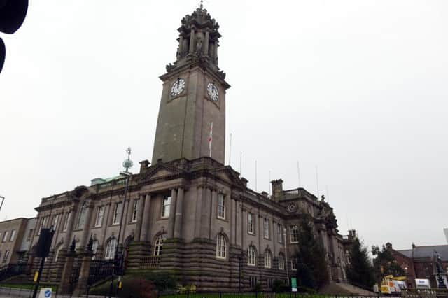 South Shields Town Hall clock stopped on 12.