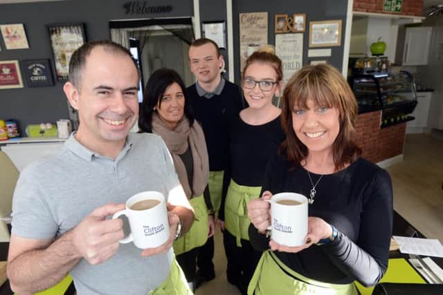 The Clifton cafe has been nominated for a WOW247 award. Owner's Scott and Liz Carlucci with staff from left Donna Lowery, Callum Frazer and Catherine Marshall