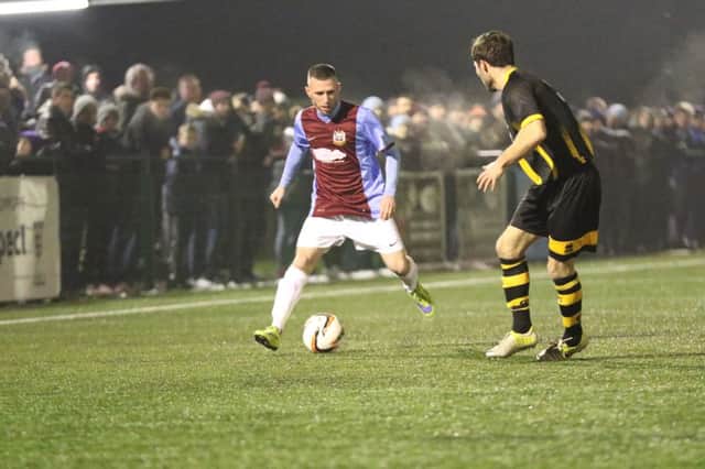 Barrie Smith on the attack for South Shields against Morpeth. Picture by Peter Talbot