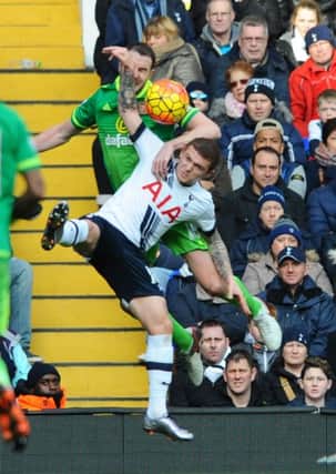 John O'Shea battles in defence for Sunderland at Tottenham in the 4-1 defeat. Picture by Frank Reid