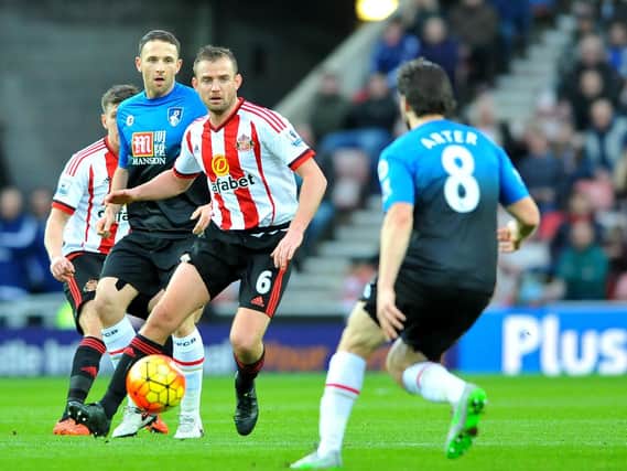 Lee Cattermole in action for Sunderland against AFC Bournemouth