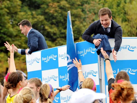 Ant and Dec at the start of the 2010 Great North Run.