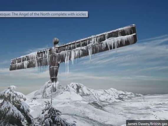 The Angel of the North, re-imagined. Picture: James Dawes.