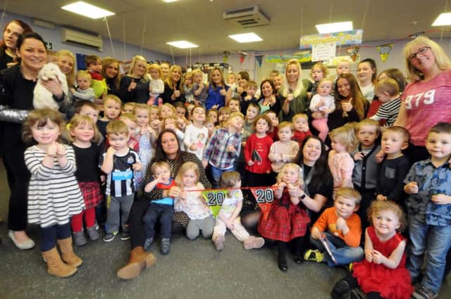 Staff and children at Abacus Day Nursery.