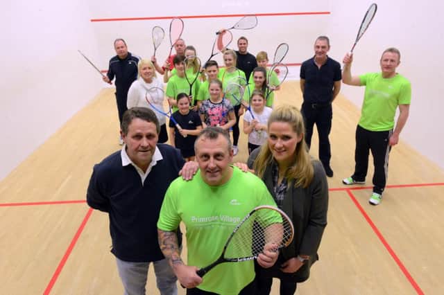 Neighbourhood police officer Jason Sweeny is holding a charity squash tournament over three days in memory of friend and fellow squash player Derek Brown
Neice Alex Charlton and brother Keith Brown of Derek