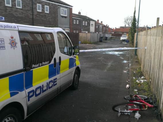 Police are called to an explosion at the back of Monkton Avenue.