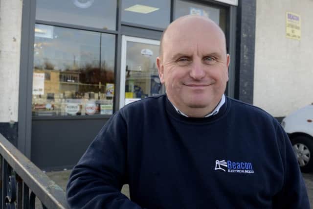 Peter Maughan of Beacon Electrical 
says he can at last look to the future.