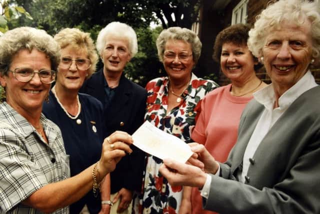 South Shields Flower Club members with a fund-raising cheque in 1996.
Picture by Jane Coltman