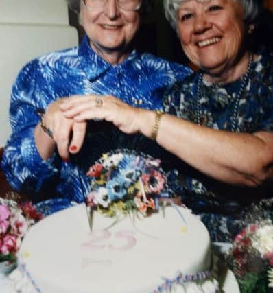 Jean Steel and Audrey Dixon at the 25th anniversary of South Shields Flower Club
Picture by Jane Coltman