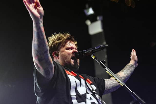Bowling For Soup's Jaret Reddick at the O2 Academy in Newcastle. Pic: Katy Blackwood