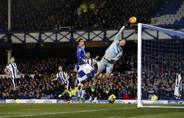 Rob Elliot makes another save at Everton