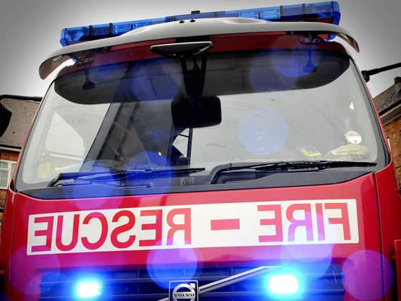 Fire crews and police were called to South Shields to tackle a car blaze this morning.