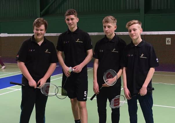 The badminton team from Mortimer Community College.