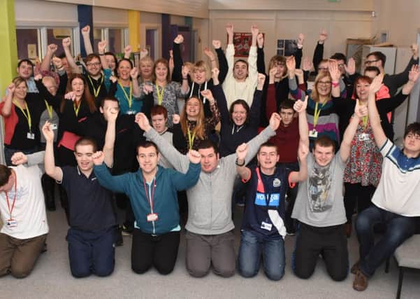 Staff and students at South Tyneside College celebrate being nominated.