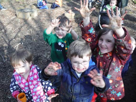 Children having outdoor fun at West Boldon Lodge.