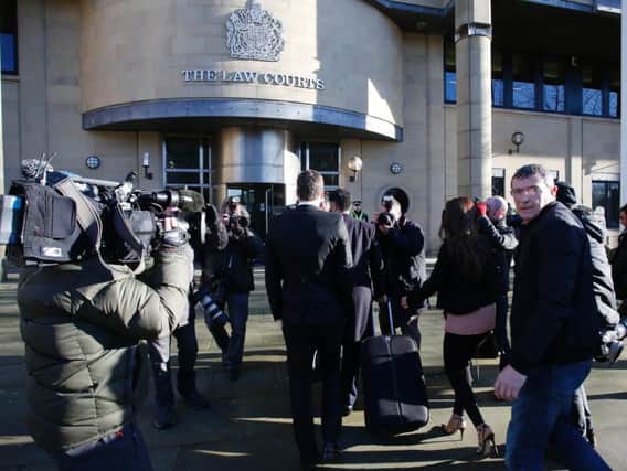 Adam Johnson entering Bradford Crown Court. Photo: PA