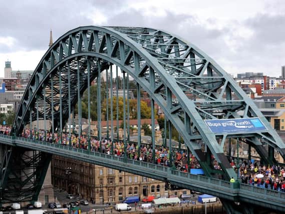 What a fantastic view! Newcastle pictured during the Great North Run. Photo: Press Association.