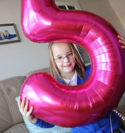 Premature baby Emily Garvock celebrates her 5th birthday