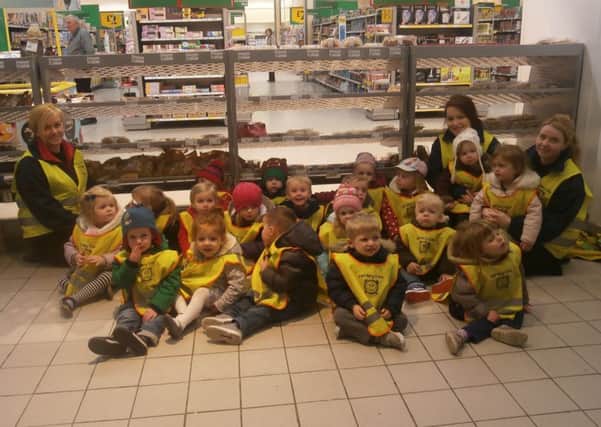 Children from Nursery Time Kindergarten at Morrison's.
