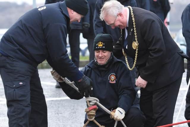South Shields Volunteer Life Brigade re-enacted its first ever drill - 150 years on.