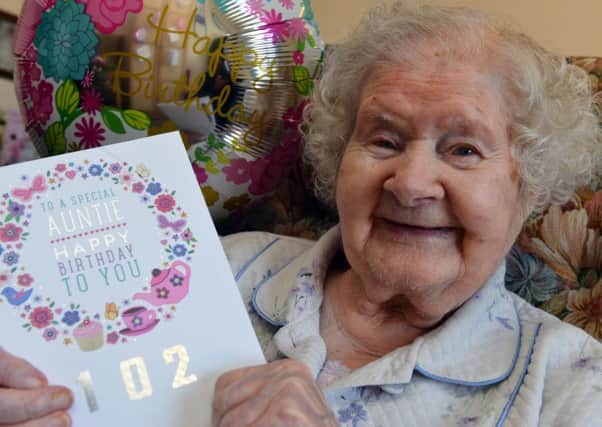 Betty Dick celebrates her 102nd birthday.
