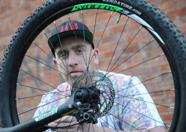 Cyclist Shaun Tyler was knocked off his bike while  riding home from work along Western Road, Jarrow.