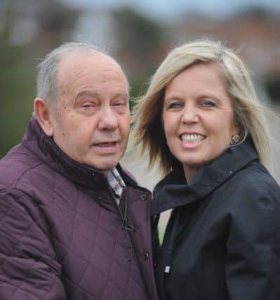 Kidney transplant patient John Hodgson with his daughter Vanessa Callaghan, who donated her kidney to him.