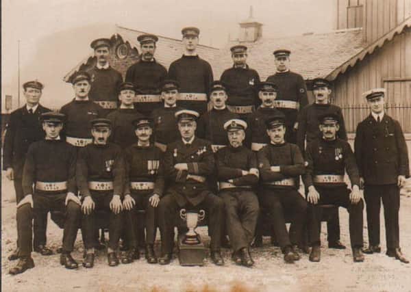Members of the South Shields Volunteer Life Brigade with the Chronicle Cup in 1923.