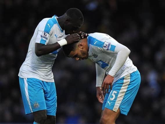 Newcastle United defender Jamaal Lascelles (right)