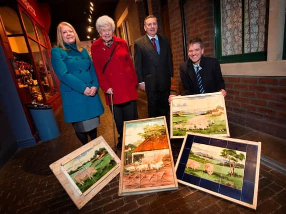 Coun Lynne Proudlock, Irene Buckle (daughter of the owner of the Butcher shop), Coun Ed Malcolm and Ian Prescott from Keepmoat