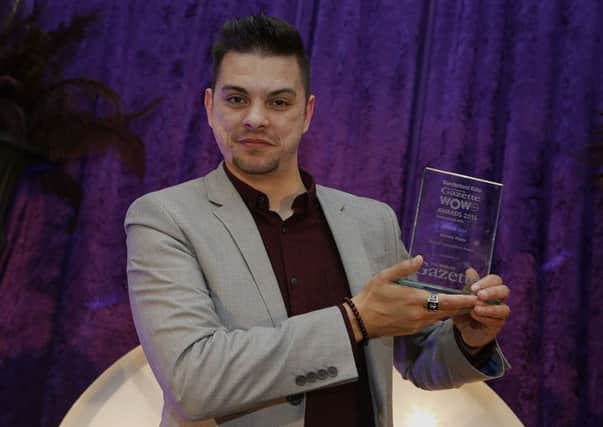 Jonny Riggs received a special recognition award at the WOW 247 awards at the Best Western Roker Hotel.