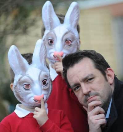 Carl Burton is unhappy that his son's school have told them the Easter Bunny does not exist.