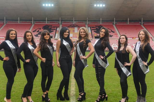 The Top Model of Sunderland finalists are (left to right) Jade Bambrough, Sarah Barnes, Lori Woof, Beth Hunter, Rebecca Bell, Aisha Allon, Holly Allton and Terri Straughan.