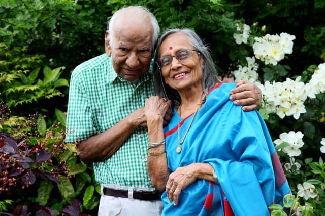 Dr Shobha Srivastava and her husband Triloki 'Munnoo' Srivastava on their Diamond wedding anniversary.