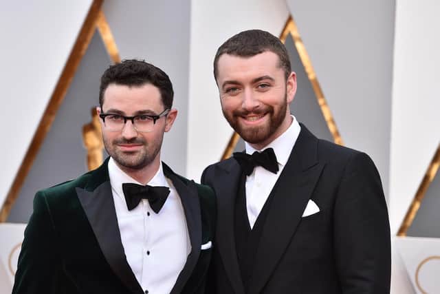 Sam Smith, right, and Jimmy Napes won the Oscar for best song. Photo: PA