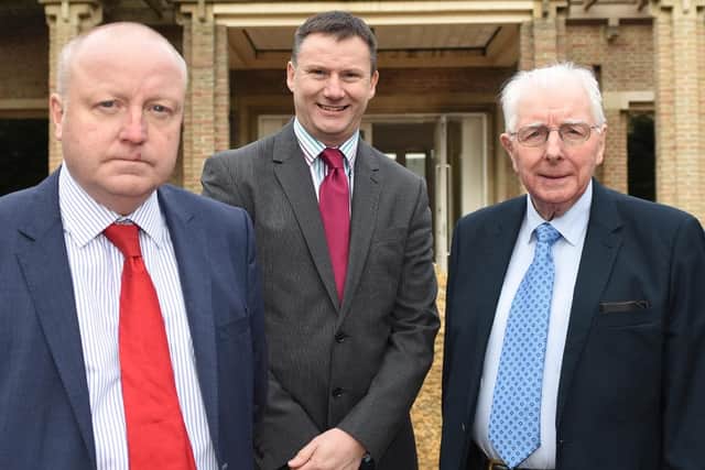 Stephen Hepburn MP for Jarrow is pictured with Andrew Watts, Executive Director of Groundwork and Councillor Alan Kerr at the Bedes World site.