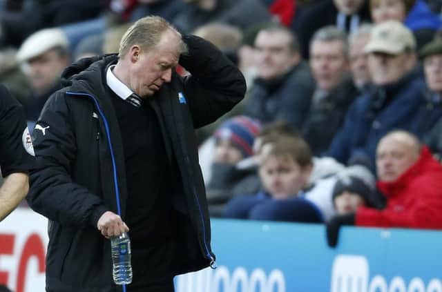 Steve McClaren appears dejected during the match against Bournemouth