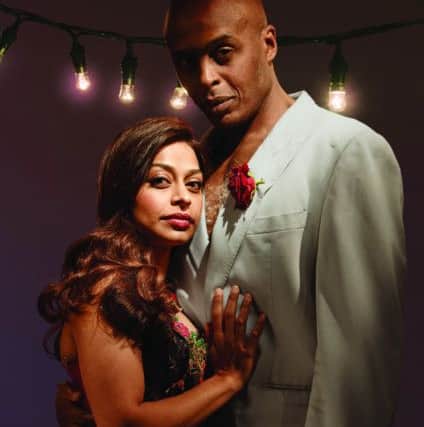 Ayesha Dharker as Fairy Queen Titania and Chu Omambala as Oberon, King of the Fairies, in A Midsummer Night's Dream - a 'play for the nation' from the RSC