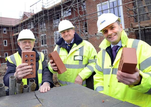 From left, Coun Allan West, executive member for housing at South Tyneside Council, Les Wharton, of Able Construction, and Michael Farr, executive director of property and development at Isos.