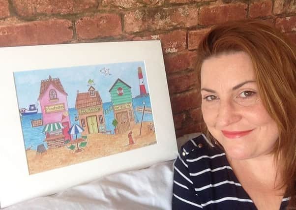 Artist Zoe Scott is selling prints of her watercolour, South Tyneside Favourites, to raise money for the Newcastle University Centre for Childhood Cancer.