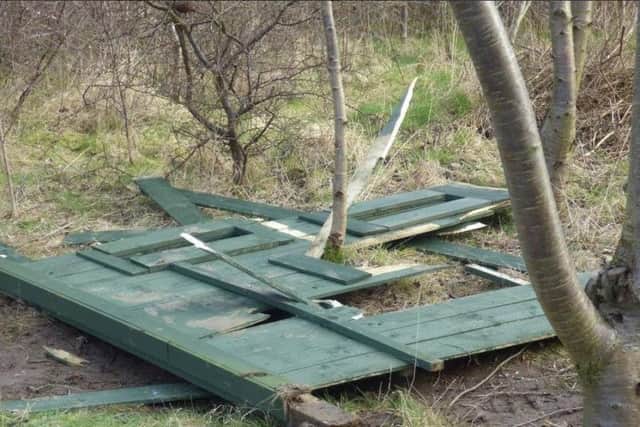 Vandals caused extensive damage at the Monkton Community Woodland