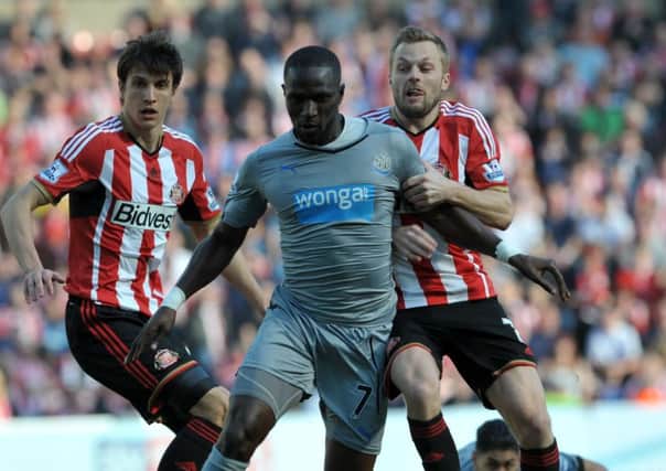 Sb Larsson in action against Newcastle United.