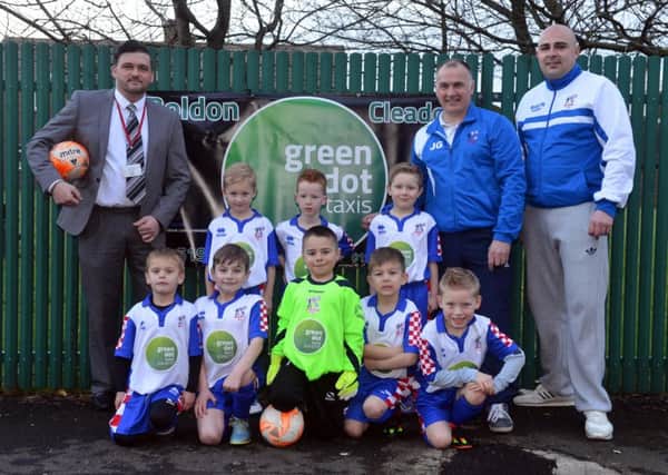Green Dot Taxis are sponsoring Boldon FC under-6s.