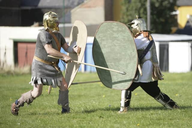 The return of Quinta soldiers at Arbeia Roman Fort.