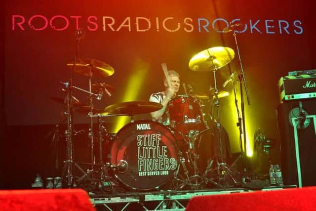 Stiff Little Fingers drummer Steve Grantley at the O2 Academy. Pic: Gary Welford.